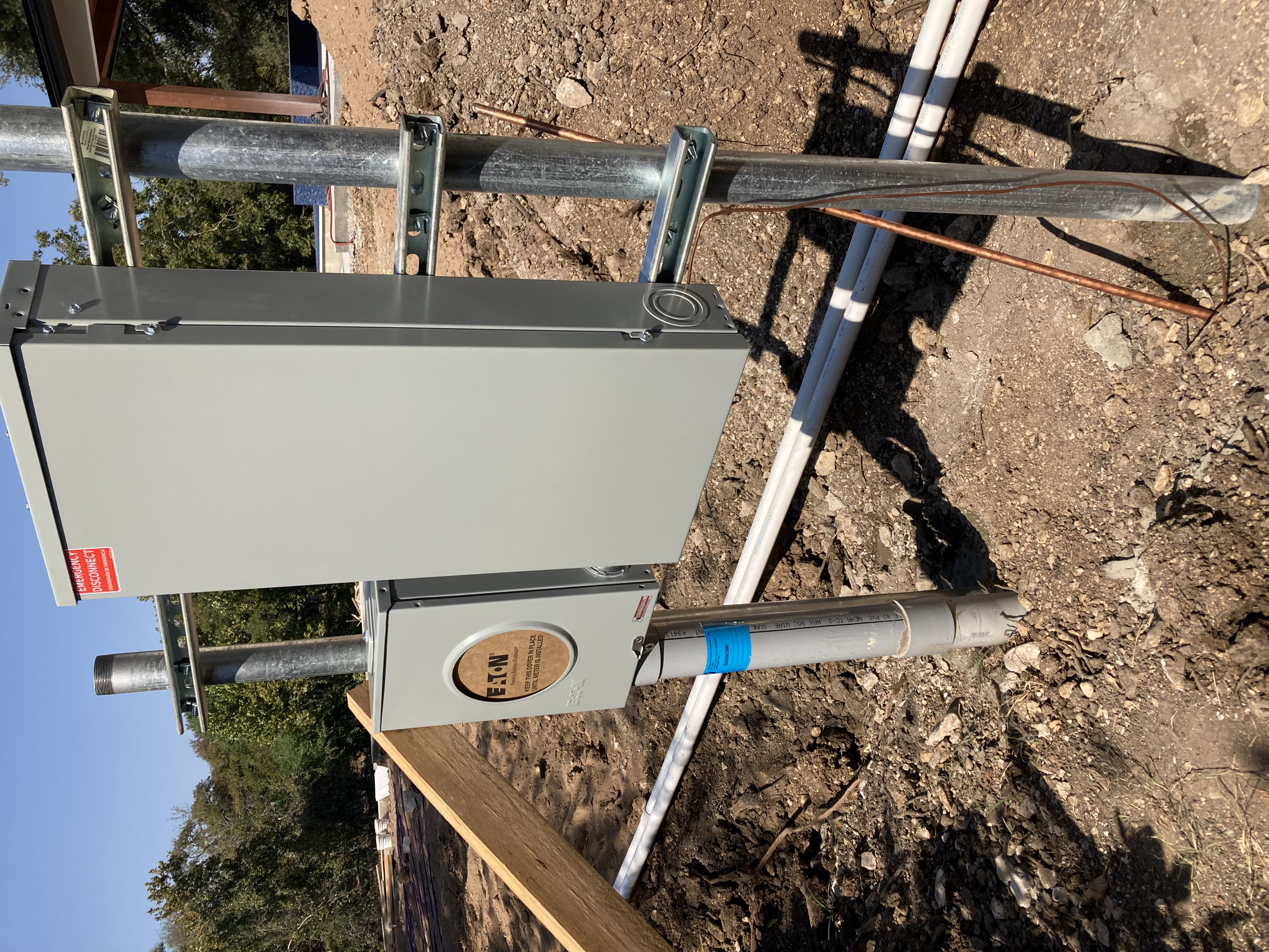New construction service entrance